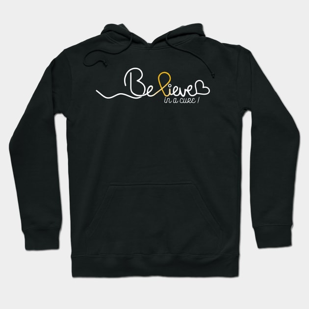 Believe- Childhood Cancer Gifts Childhood Cancer Awareness Hoodie by AwarenessClub